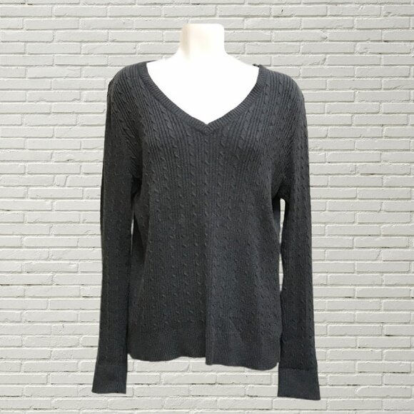 JESSICA Dark Grey 100% Cotton Sweater - Picture 1 of 4